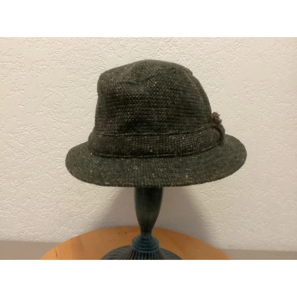 Hanna Hats Tweed Fedora Hat Mens One Size Gray Multi Knit Wool Blend XL Ireland